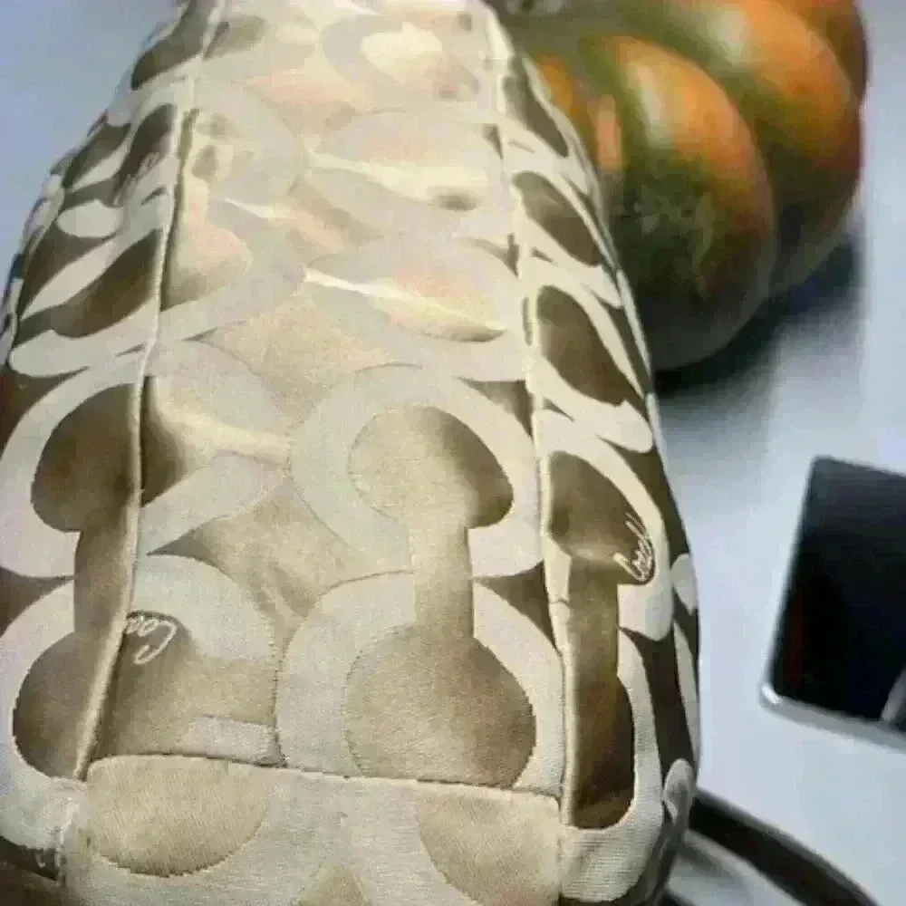 Coach Kristin Op Art Sateen Zip Top Tote Shoulder Bag #16813